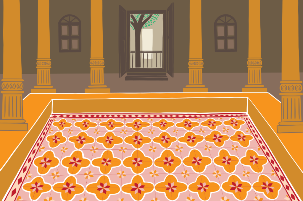 Chettinad and Athangudi patterned tiles at TTNCC Chennai