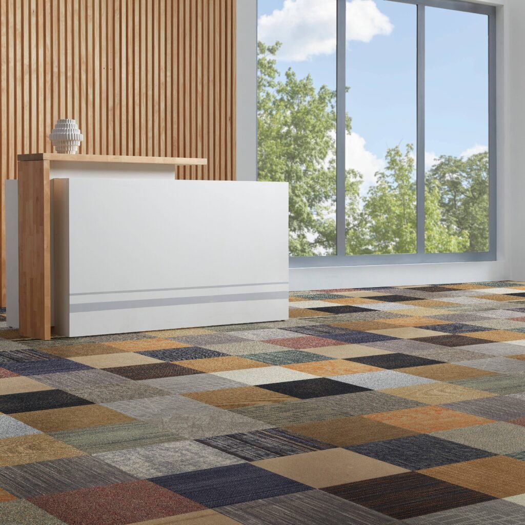 Carpet design floor tiles at TTNCC Chennai