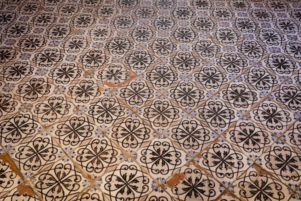 Traditional patterned floor tiles at TTNCC Chennai