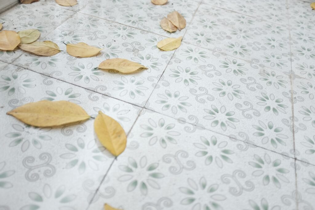 Floral patterned tiles at TTNCC Chennai