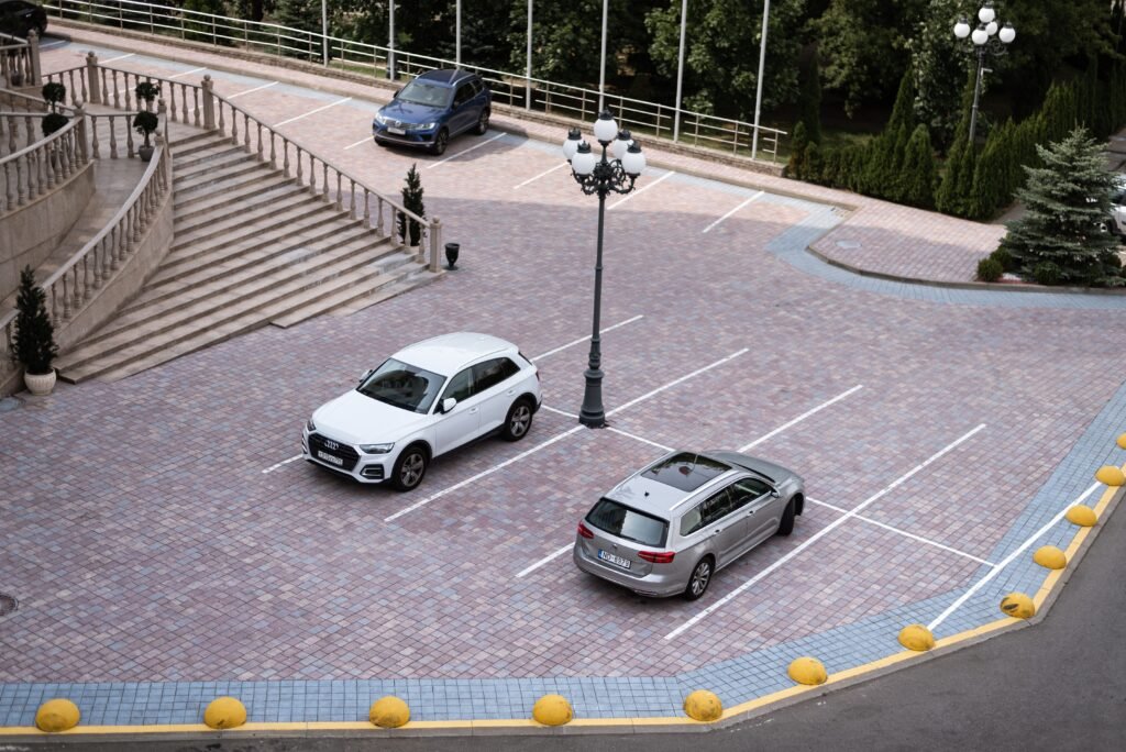 Outdoor car parking tiles at TNCC Chennai